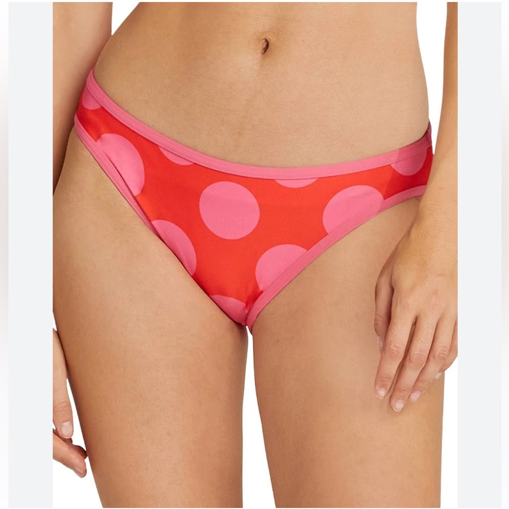 NWOT Kate Spade Polka Dot Flame Scarlet Bikini Bottoms Size Large